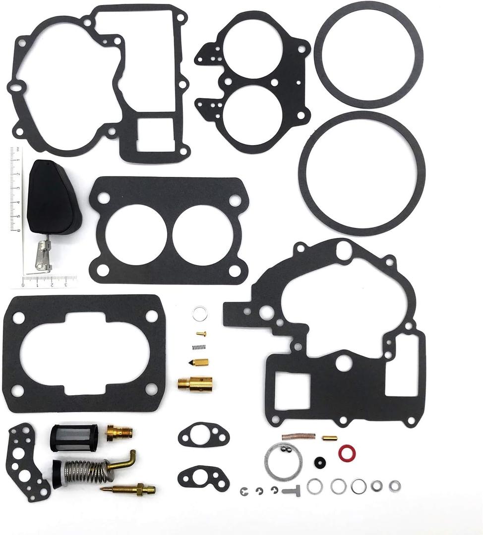 Complete Carburetor Kit for Mercruiser Marine 2 Barrel 3.0L 4.3L 5.0L 5.7L with FLOAT 3302-80484400219032C