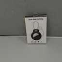 SPGUARD for AirTag Holder Case with Keychain, Air Tags-4 Pack for Apple Air Tag Holder with Wire Cable Lock Key Ring Chain Air Tagholder Accessories for GPS Item Tracker Kids,Keys,Luggage (Transparent Black/Pink/Blue Transparent)