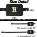 3 x Father's Day Gift: Personalized Crossbody Bag - Initial White H, Black