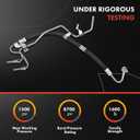 A-Premium Power Steering Pressure & Return Hose Line Assembly Compatible with Toyota Camry 2010 2011, 2.5L FWD, with O-ring & Washer, Pump To Gear