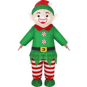 Liliful Christmas Elf Inflatable Costume Adult Funny Blow Costume for Adult Men Women Christmas Halloween Holiday Cosplay Party