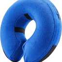 BENCMATE Inflatable Dog Cone Collar Alternative, Soft Dog Cone for Small Medium Large Dogs and Cats, Neck Recovery ECollar Donut Collar After Surgery (L, Blue)