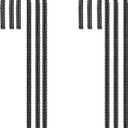 12 Inch Rebar Stakes, J Hook Ground Stakes 6 Pack Black Ground Anchors for Tent Heavy Duty for Plants Anti-Rust Landscape Fabric Artificial Turf