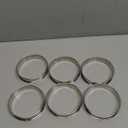 FANGSUN Crumpet Rings, English Muffin Rings 4 Inch,Stainless Steel Tart Rings for Baking,Double Rolled Nonstick Round Cake Ring, Metal Pastry Ring Mold for Griddle, Cooking Egg Ring for Dessert Food