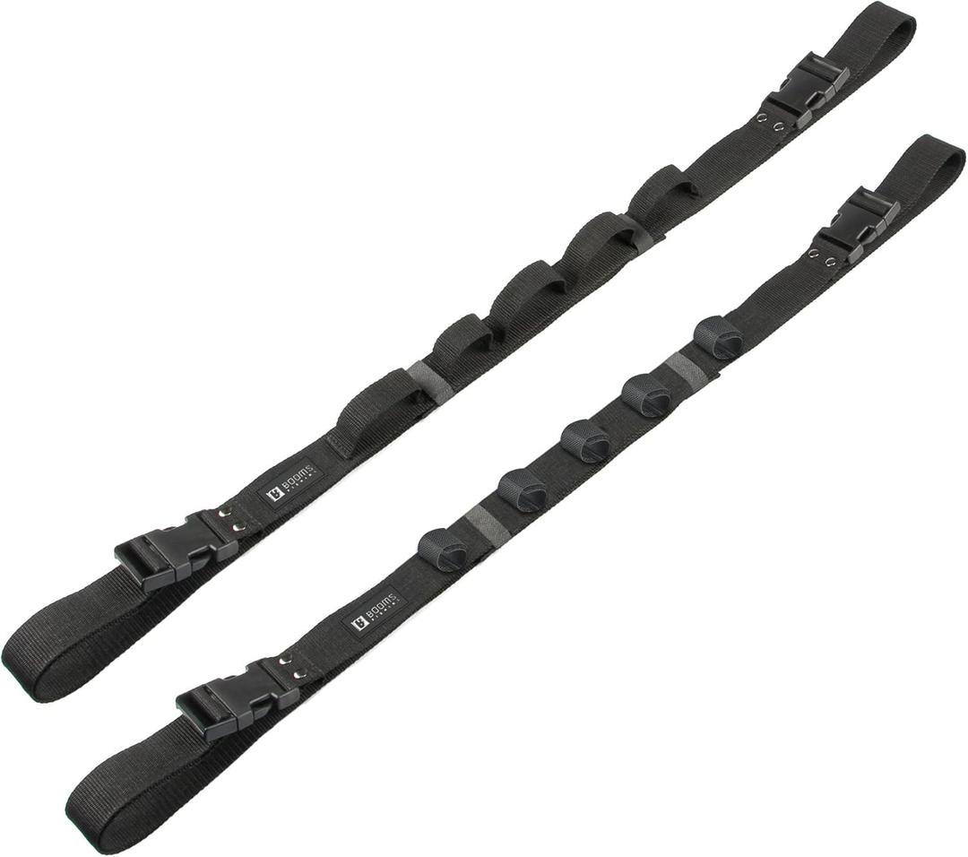 Booms Fishing VRC Vehicle Rod Carrier, Car Fishing Rod Holder, 2 Nylon Straps Adjustable Range 31.5 "-59", Fishing Pole Roof Rack Store 5 Poles Max, For vehicles with 4 Roof Grab Handles Only Booms Fishing VRC Vehicle Rod Carrier, Car Fishing Rod Holder, 2 Nylon Straps Adjustable Range 31.5 "-59", Fishing Pole Roof Rack Store 5 Poles Max, For vehicles with 4 Roof Grab Handles Only