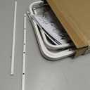 Marbrasse Hanging File Folder Frame, Adjustable Letter Size File Holder 16-25 Inches, Metal File Cabinet Rails for Office, Home, School, White