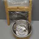 Elevated Dog Bowls for Large Breed - (15-Inch High) Raised Food/Water Bowl with Stand - Bamboo-Steel, Dry/Wet Food Suitable