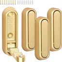 Grnheat Folding Wall Hooks,4Pcs Gold Heavy Duty Wall Hook Folding Coat Hooks for Hanging Coats Bathrobes Green Plants Bags Keys Towel Gold Hook for a Functional Home(4,Gloden)