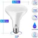 Energetic 2 Pack 75W BR30 LED Recessed Light Bulb, Dimmable, 900 Lumens, Warm White 3000K, E26 Base, Indoor LED Flood Light Bulb for 5/6 Inches Cans