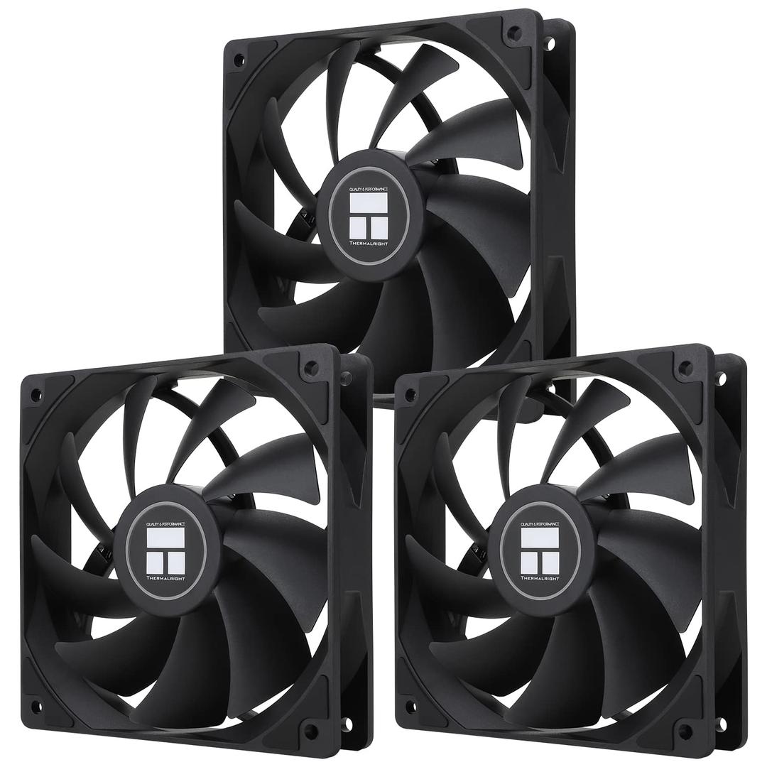 Thermalright TL-C12C X3 CPU Fan 120mm Case Cooler Fan, 4pin PWM Silent Computer Fan with S-FDB Bearing Included, up to 1550RPM Cooling Fan3 Quantities