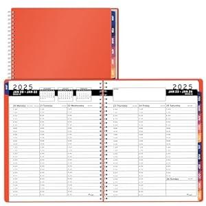 2025 Appointment Book & Planner- Ensight 6.5 x 8.5 inches, Large Tabbed Daily Hourly Weekly Planner, Calendar & Schedule Book 30-Minute time Slots, Jan 2025 Dec 2025 Magenta