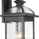 Darkaway Outdoor Lights Fixtures Wall Mount, Extra Large 26inch Outdoor Wall Sconce Lights with Water Ripple Glass for House Front Porch Patio Garage E12 Bulb Base