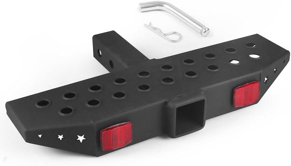 1000LBS Hitch Step with 2 inch Hitch ReceiverSafety Reflectors for RV SUV Truck Flatbed Camper
