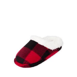 Toddler Matching Family Buffalo Plaid Slippers - Red 11/12