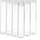 30ml Clear Glass Vials with Screw Caps and Plastic Stoppers, Small Liquid Sample Vial, Glass Tubes, Leak-Proof Vial, 12PCS(White Cap)