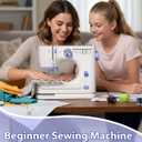 Stoigeld Sewing Machine for Beginners with 20Pcs Fabric & 32Pcs Sewing Threads Kit,Portable Sewing Machine with 12 Built-in Stitches & 2 Speed(High-Low Speeds)-SM-725