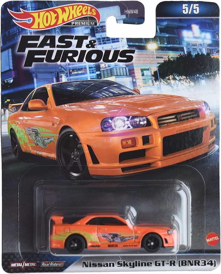 Hot Wheels Nissan Skyline GT R, Fast & Furious 5/5 [Orange]