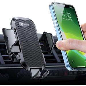 andobil 2026 Upgraded Car Phone Holder Mount for Vent, Military Sturdy Metal Clip Air Vent Phone Holder for Your Car Easy Used Cell Phone Car Mount for iPhone 17 Pro Max 15 14 13 Samsung S26 S25 (Black)