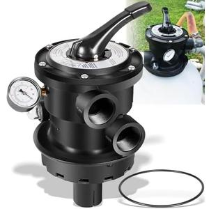 sixcow Replacement for Hayward SP0714T VariFlo XL Top Mount Multiport Valve Part for Above-Ground Pro- or VL Series Sand Filter, 1.5 Inch Plumbing, 7-Position Control Valve
