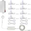 Meonum Christmas Village Light System Set Accessory Cord with 8 LED Light Bulbs Compatible with Department 56 Christmas Building and Accessory Craft Village House Lighting System, Blow Mold Light