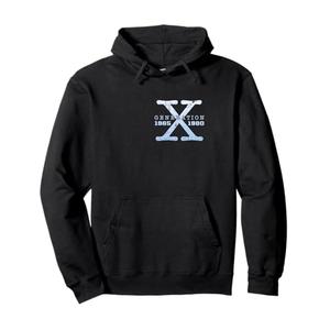 Generation X Raised On Hose Water And (on back) Gen X Pullover Hoodie, 2XL