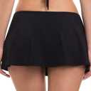 Profile by Gottex Womens Tempo Skirted Bottom Bikini Bottoms (Black, 10)