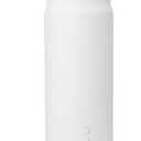 ZULU Powerfill Pro 24oz Stainless Steel Water Bottle with Quick Fill Lid, Triple Walled Vacuum Insulated Metal, Leak Proof Locking Lid, Sip and Chug, Reusable BPA Free, White
