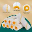 Paint Roller Kit, 15 Pack, 4 Inch Paint Roller, Small Paint Roller with Tray Liners, Roller Paint Brush Covers for All Surfaces, Painting Supplies for Walls, Kitchen, Cabinets and Ceilings