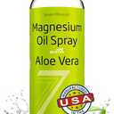 Seven Minerals Pure Magnesium Oil Spray with Aloe Vera 12oz - Pharmaceutical (USP) Grade, Highest Strength with Instant Relief for Feet, Sleep, Muscle Pain & Cramps - Mined in The USA