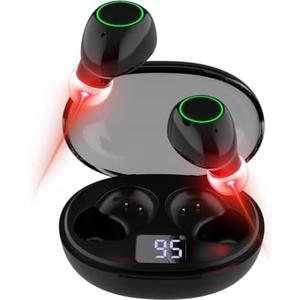 Red Light Therapy for Ears, 650nm Ear Wellness Device, Red Light Therapy Device, Bluetooth Headset Design, with Charging Case & 2 Pairs of Silicone Ear Tips