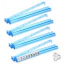 FamRica Mahjong Racks with Pushers, 4PCS Mahjong All-in-One Tile Rack and Pusher, Clear Acrylic American Majiang Tile Racks with Built-in Pushers, Blue