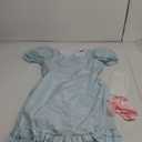 Spooktacular Creations Twin Costumes for Adults, Halloween Costume Women with Blue Puff Sleeve Dress and Accessories-L