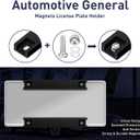 2 Pack Magnetic License Plate HolderTemp Tag Holder for Car Dealer License Plates on Test DrivesMagnet License Plate HolderLicense Plate Magnetic MountLicense Plate MagnetBlack