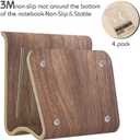 SAMDI Laptop Stand Wood, Wooden Cooling Computer Holder, Notebooks Desktop Mount for MacBook Air, Pro 13 15, iPad Pro 12.9, Dell XPS, Surface, Chromebook 11 to 17 (Walnut)