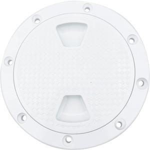 8 Inch Boat Round Inspection Deck Plate Hatch with Detachable Cover and Pre-drilled Holes, Water Tight for Kayak RV Marine Boat Yacht Outdoor Installations (White)