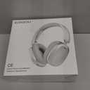 RORSOU C6 Active Noise Cancelling Headphones, Wireless Over Ear Bluetooth Headphones, 60H Playtime, Lightweight Folding Deep Bass Comfort Fit Ear Cups Headset with Mic for iPad/Travel/PC/Home Silver