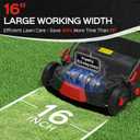 TIECTOWN 16-Inch 15.5 Amp 2-in-1 Electric Dethatcher and Scarifier with 14.5-Gallon Collection Bag, Lawn Dethatcher with 5-Position Depth Adjustment, Blade Replacement Without Tool - Red