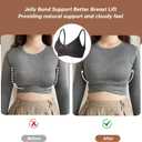 OEAK Womens Wireless Jelly Bras Comfortable Push Up Bra No Underwire Gel Bra Full Support Lift Everyday Seamless Tshirt Bras (Black, M)