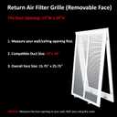 Steel Return Air Filter Grille,Return Vent Cover for Wall or Ceiling [Duct Opening Size] Removable Face/Door for 1 Inch Filters (14"W x 24"H Duct Opening)