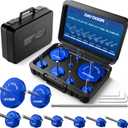 DAYDOOR 8-Piece PVC Pipe Reamer Kit with 1/2", 3/4", 1", 1-1/4", 1-1/2", 2", 3", 4" Heads, 4-Sided Carbide Aluminum Reamer Tool, Plumbing Tools for Schedule 40 PVC, CPVC or ABS