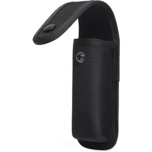 TACNEX OC/Mace Spray Holster for Duty Belt Pepper Spray Pouch MK3 MK4 Canister Holder for MOLLE Vest 1.5" Tactical Flashlight Nylon Case Torch Carrier w/Top Snap Flap for Police Security LE Military