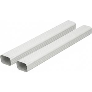 Moxweyeni 2 Pack 2 x 3 Inch, 30 Inch White Aluminum Downspout Extensions Roofing Gutter Downspout DIY Installation for Home Outdoor Drainage