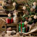 12 Pcs Neutral Christmas Textured Rusty Balls Ornaments 3.15'' Rustic Hanging Shatterproof Electroplated Plastic Ball Christmas Tree Ornaments for Xmas Home Farmhouse Decor(Multicolor)