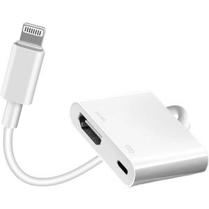 Apple MFi Certified Lightning to HDMI Digital AV Adapter 1080P HD Video HDMI Sync Screen Connector Cable with Charging Port Compatible with iPhone 14/13/12/11/ X/ 8/7/ iPad on HDTV/Projector/Monitor