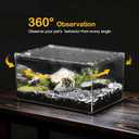 Reptile PC Terrarium,Tarantula Enclosure,Spider Tank Starter Kit,Leopard Gecko Container,Hermit Crab Habitat,Lizard Enclosure,Insect Housing,Jumping Spider Cage,Small Bearded Dragon Vivarium S