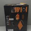 KRUPS 4Slice Belgian Waffle Maker: Stainless Steel, 5 Browning Levels, Audible Ready Beep, Removable Plates, 1200W, Silver/Black, Large Waffle Maker Family Size, Great for Family Breakfasts