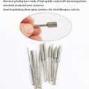 3 x Diamond Grinding Burr Drill Bit Set for Dremel, 11PCS Polishing Kits Stone Carving Rotary Tools Attachment Accessories with 1/8'' Shank For Carving, Engraving, Grinding, Stone, Rocks, Jewelry, Glass