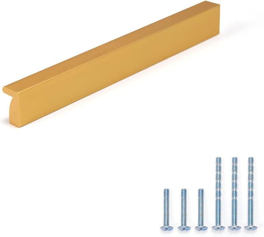 8 Pack 39.4inch Long Bar Finger Pulls for Cupboard Wardrobe Kitchen Cabinet Drawer Closet Door Handles Long Aluminium Profile Handle Gold, 3745 (39.4"/1000MM Overall Length)