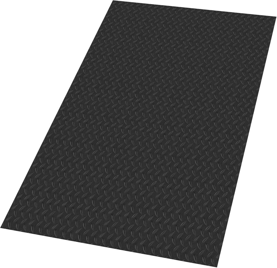 4 x 6 FT Utility Truck Bed Mat, All Weather Truck Bed Liner Mat Universal Size, Plastic Cargo Liner Protection Cargo Mat for Your Truck Van SUV Pickup Black