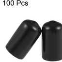 10mm Screw Thread Protectors Rubber End Caps Vinyl Flexible Bolt Screw Rubber Caps,Black,100pcs